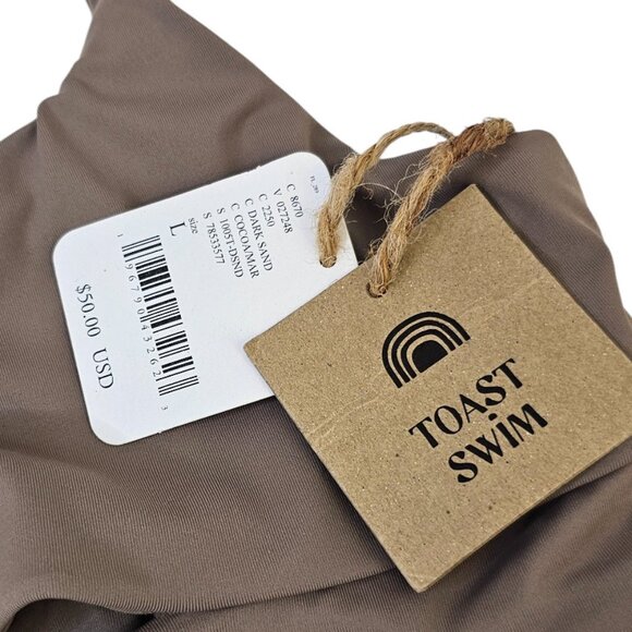 Free People Toast Swimwear Cut Out Bikini Top, Cocoa, Brown, Size Large - Picture 3 of 8